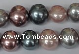 CSB159 15.5 inches 12*15mm – 13*16mm oval mixed color shell pearl beads