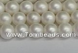 CSB1601 15.5 inches 6mm round matte shell pearl beads wholesale