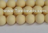 CSB1611 15.5 inches 6mm round matte shell pearl beads wholesale