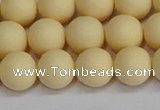 CSB1613 15.5 inches 10mm round matte shell pearl beads wholesale