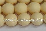 CSB1615 15.5 inches 14mm round matte shell pearl beads wholesale