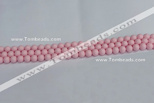 CSB1620 15.5 inches 4mm round matte shell pearl beads wholesale