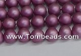 CSB1631 15.5 inches 6mm round matte shell pearl beads wholesale