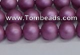 CSB1632 15.5 inches 8mm round matte shell pearl beads wholesale