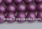 CSB1633 15.5 inches 10mm round matte shell pearl beads wholesale