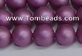CSB1634 15.5 inches 12mm round matte shell pearl beads wholesale
