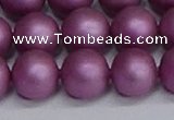 CSB1635 15.5 inches 14mm round matte shell pearl beads wholesale