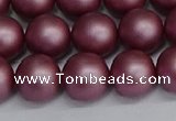 CSB1643 15.5 inches 10mm round matte shell pearl beads wholesale