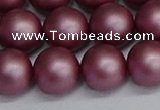 CSB1644 15.5 inches 12mm round matte shell pearl beads wholesale