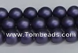 CSB1651 15.5 inches 6mm round matte shell pearl beads wholesale