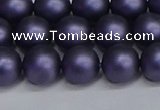 CSB1653 15.5 inches 10mm round matte shell pearl beads wholesale
