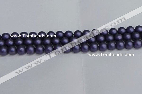 CSB1653 15.5 inches 10mm round matte shell pearl beads wholesale