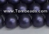 CSB1664 15.5 inches 12mm round matte shell pearl beads wholesale