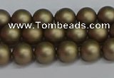 CSB1671 15.5 inches 6mm round matte shell pearl beads wholesale