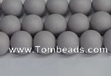 CSB1680 15.5 inches 4mm round matte shell pearl beads wholesale