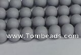 CSB1690 15.5 inches 4mm round matte shell pearl beads wholesale