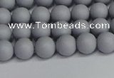 CSB1691 15.5 inches 6mm round matte shell pearl beads wholesale