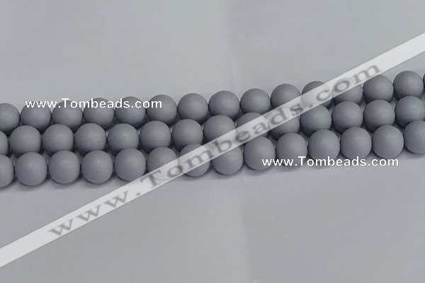 CSB1694 15.5 inches 12mm round matte shell pearl beads wholesale