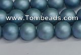 CSB1712 15.5 inches 8mm round matte shell pearl beads wholesale