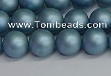 CSB1713 15.5 inches 10mm round matte shell pearl beads wholesale