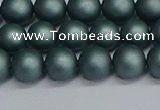 CSB1722 15.5 inches 8mm round matte shell pearl beads wholesale