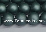 CSB1725 15.5 inches 14mm round matte shell pearl beads wholesale