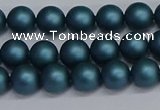 CSB1730 15.5 inches 4mm round matte shell pearl beads wholesale