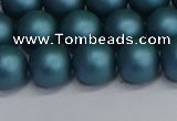 CSB1733 15.5 inches 10mm round matte shell pearl beads wholesale