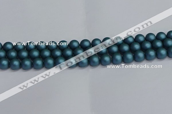 CSB1733 15.5 inches 10mm round matte shell pearl beads wholesale