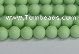 CSB1740 15.5 inches 4mm round matte shell pearl beads wholesale