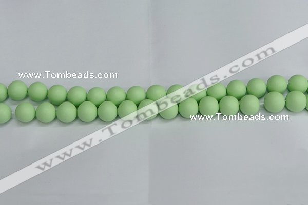 CSB1743 15.5 inches 10mm round matte shell pearl beads wholesale