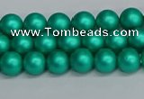 CSB1750 15.5 inches 4mm round matte shell pearl beads wholesale