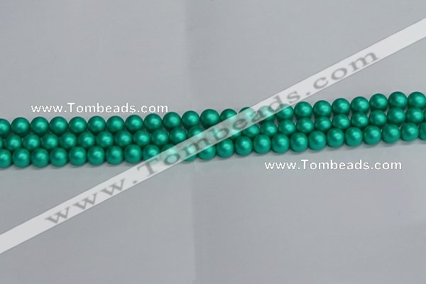 CSB1750 15.5 inches 4mm round matte shell pearl beads wholesale