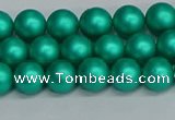 CSB1751 15.5 inches 6mm round matte shell pearl beads wholesale