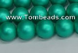 CSB1753 15.5 inches 10mm round matte shell pearl beads wholesale