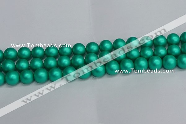 CSB1755 15.5 inches 14mm round matte shell pearl beads wholesale