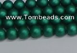 CSB1760 15.5 inches 4mm round matte shell pearl beads wholesale