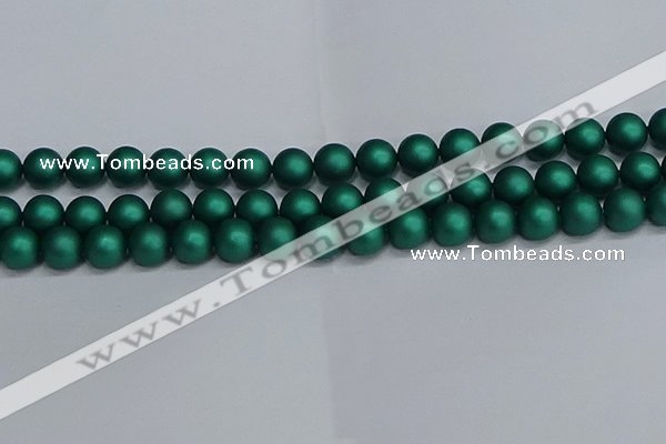 CSB1764 15.5 inches 12mm round matte shell pearl beads wholesale