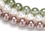 CSB18 16 inches 10mm round shell pearl beads Wholesale