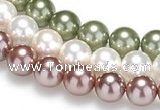 CSB19 16 inches 12mm round shell pearl beads Wholesale