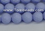 CSB1961 15.5 inches 6mm faceted round matte shell pearl beads