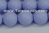 CSB1964 15.5 inches 12mm faceted round matte shell pearl beads