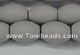 CSB2105 15.5 inches 10*14mm rice matte shell pearl beads