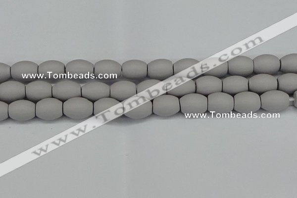 CSB2105 15.5 inches 10*14mm rice matte shell pearl beads
