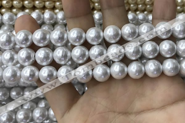 CSB2110 15.5 inches 8mm ball shell pearl beads wholesale