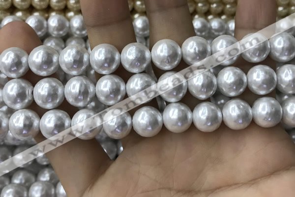 CSB2111 15.5 inches 10mm ball shell pearl beads wholesale