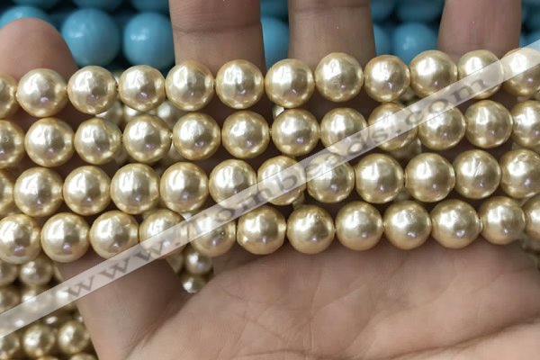 CSB2116 15.5 inches 8mm ball shell pearl beads wholesale