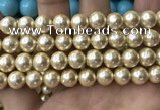 CSB2119 15.5 inches 14mm ball shell pearl beads wholesale