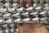 CSB2127 15.5 inches 16*25mm teardrop shell pearl beads wholesale