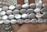 CSB2134 15.5 inches 10*15mm oval shell pearl beads wholesale